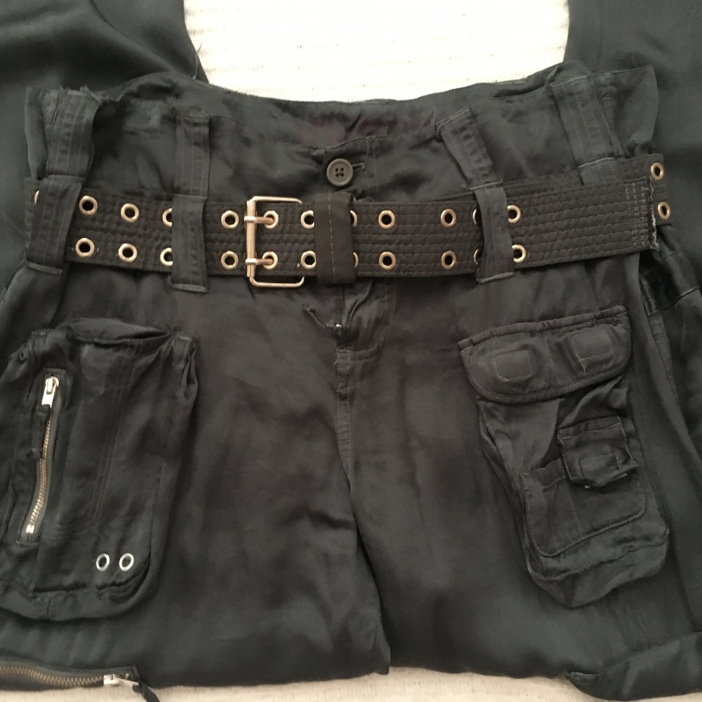 JOHNNY WAS PETE GRETA CARGO PANTS SATIN